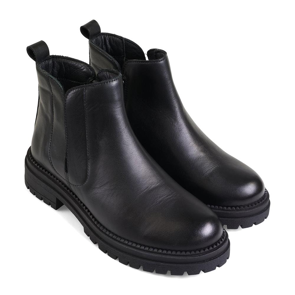 Contemporary Comfort Boots E Fit ASH - Black Leather