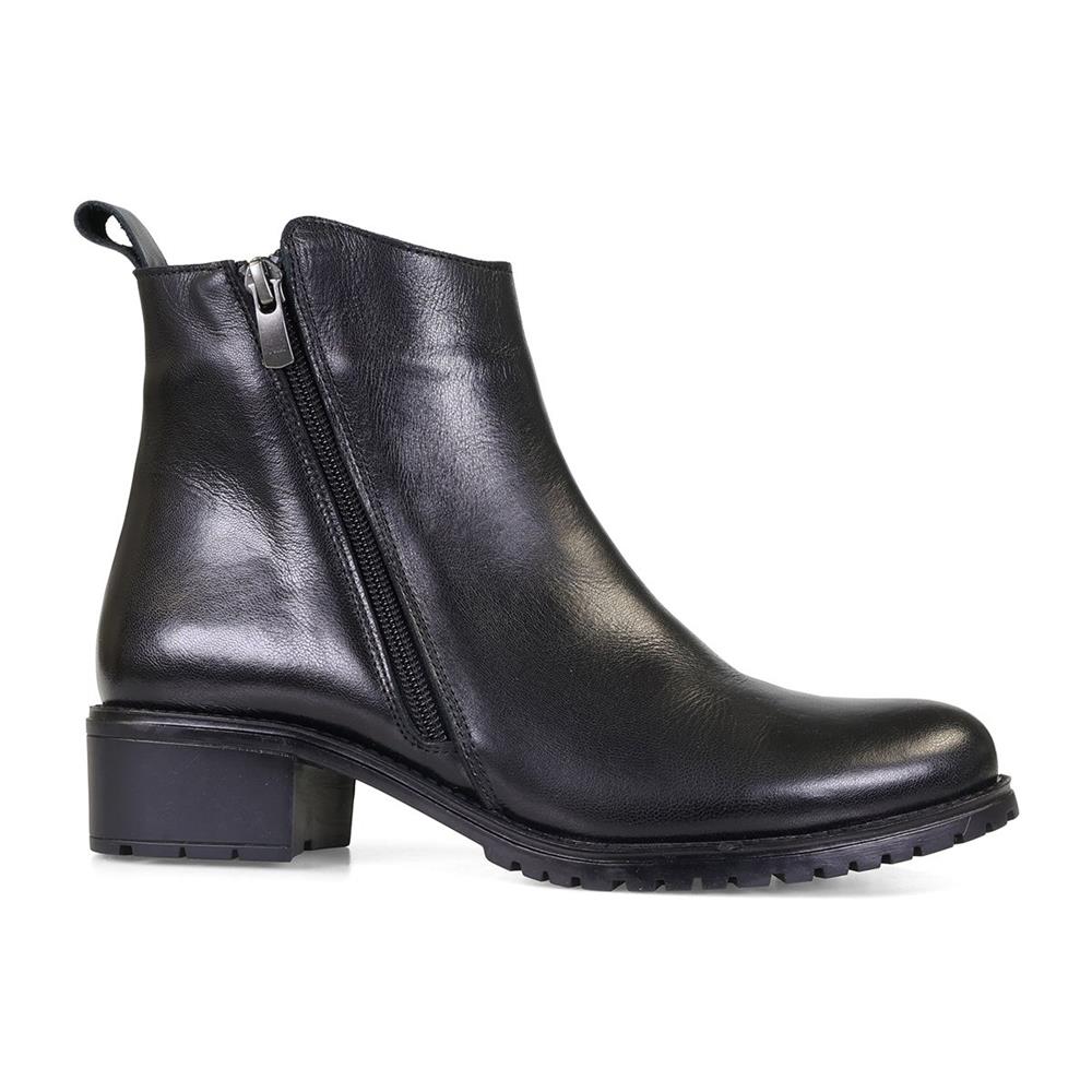 Essential Comfort Boots D Fit SAGE - Black Leather