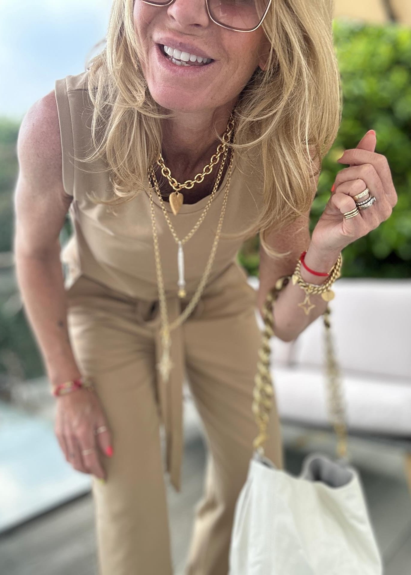 HERO sleeveless top, camel