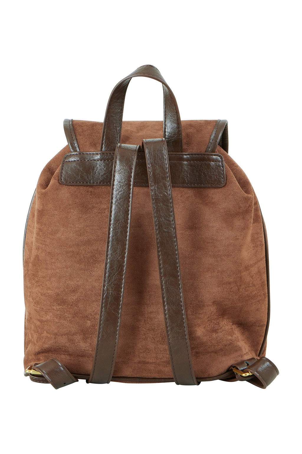 Yumi Tan Faux Suede Pocket Rucksack