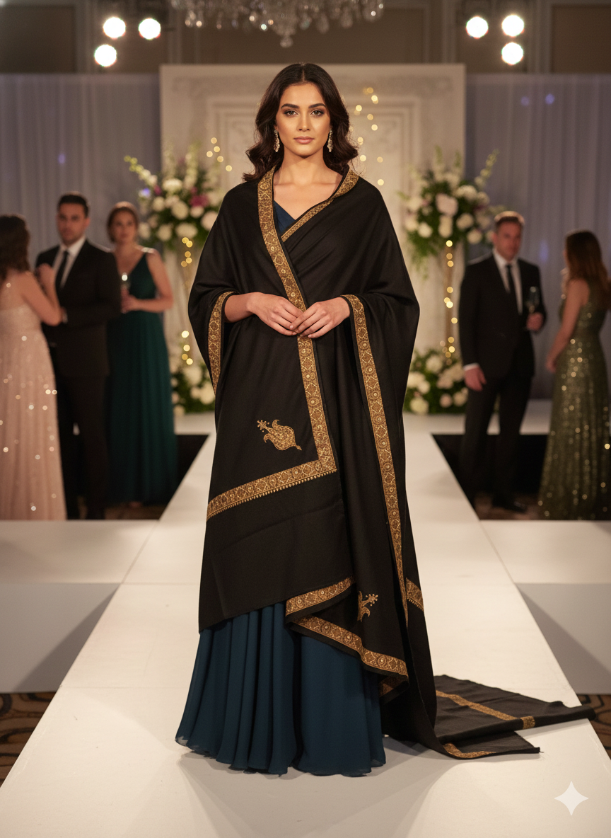 KASHMIRI Wool XL Shawl