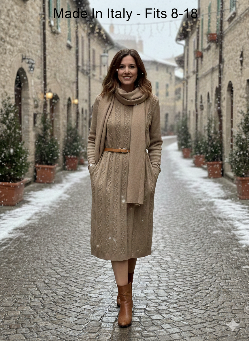 Cable Knit Jumper Dress