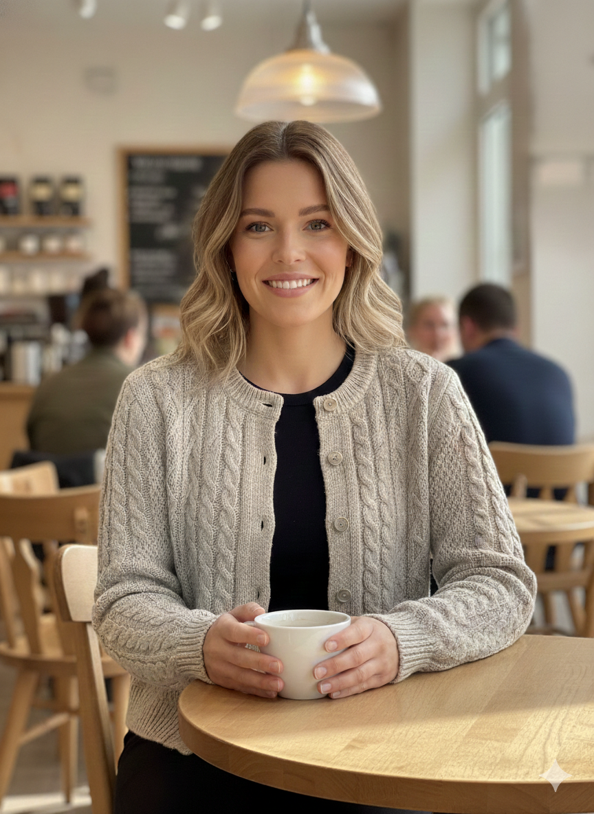 Cable Knit Front Cardigan