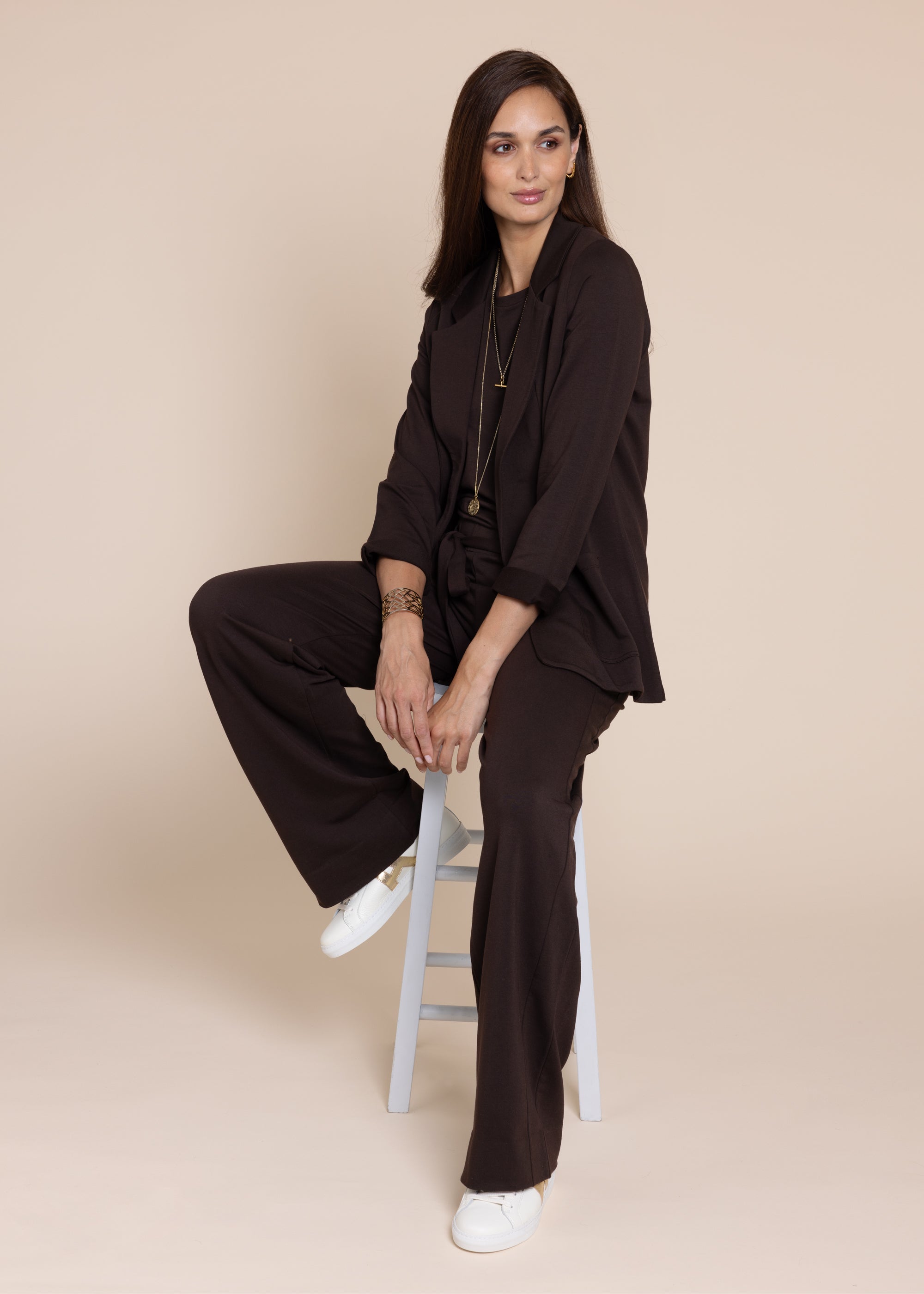 CIRCE soft blazer, chocolate