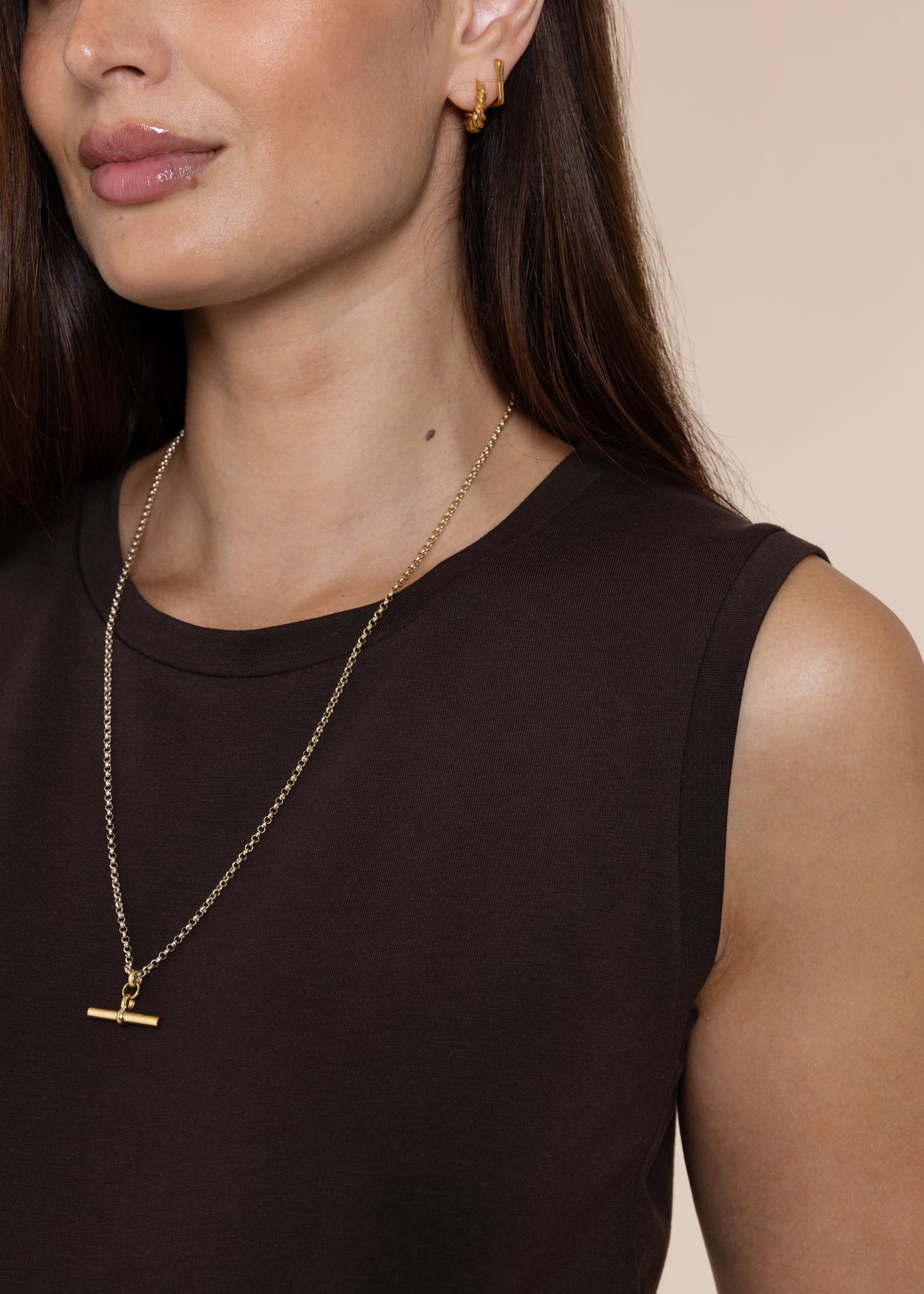 HERO sleeveless top, chocolate