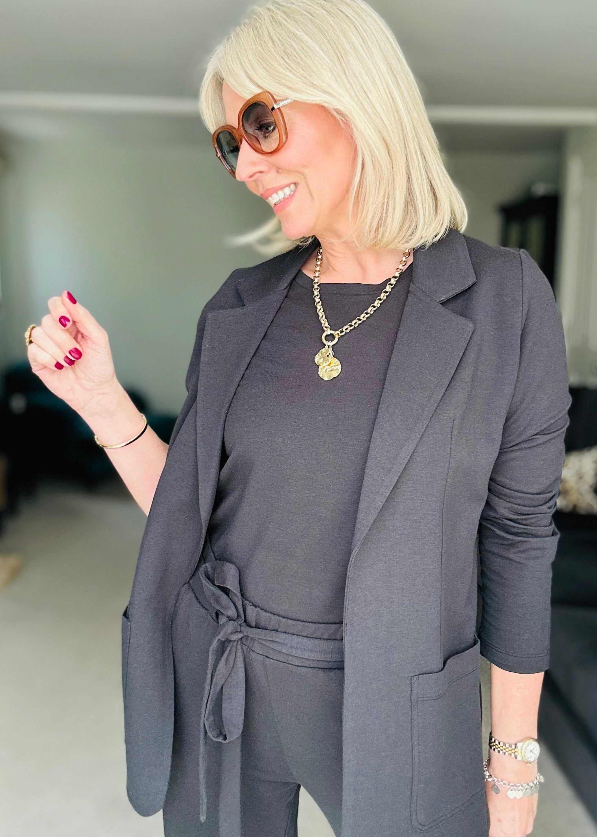 CIRCE soft blazer, charcoal