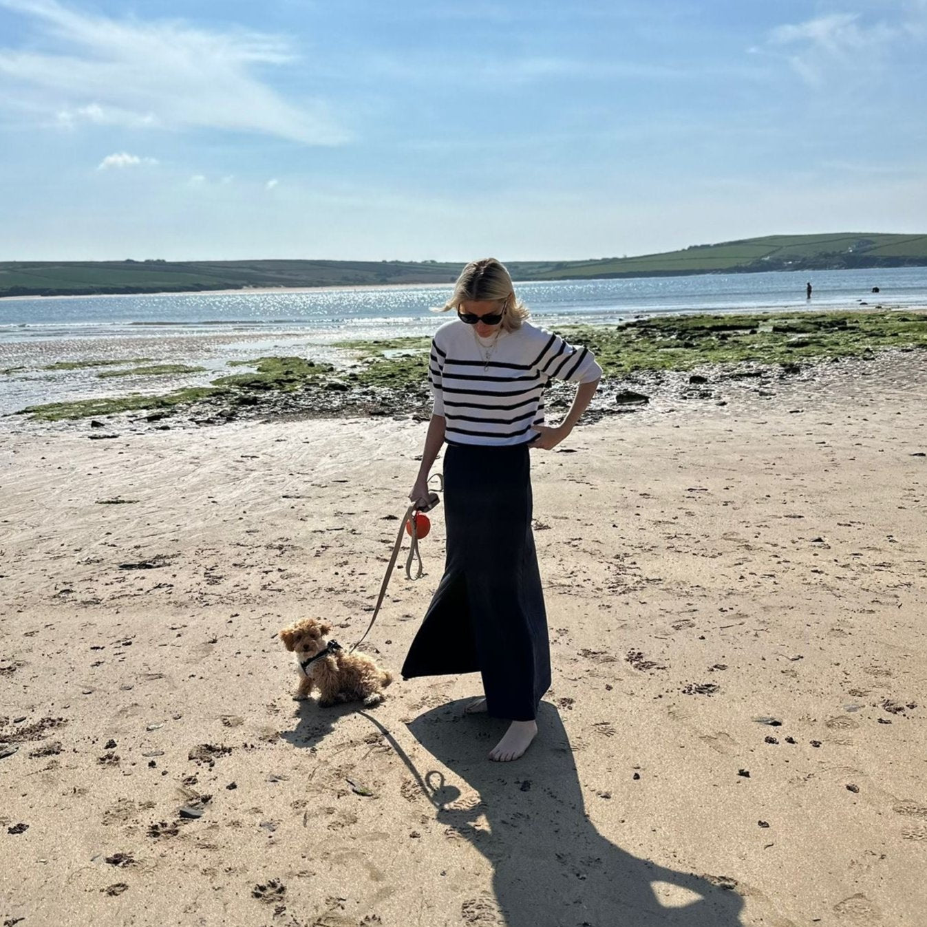 MUSE maxi skirt, navy (SALE)