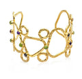 Thalia Sculptural Cuff with Amethyst, Peridot & Garnet