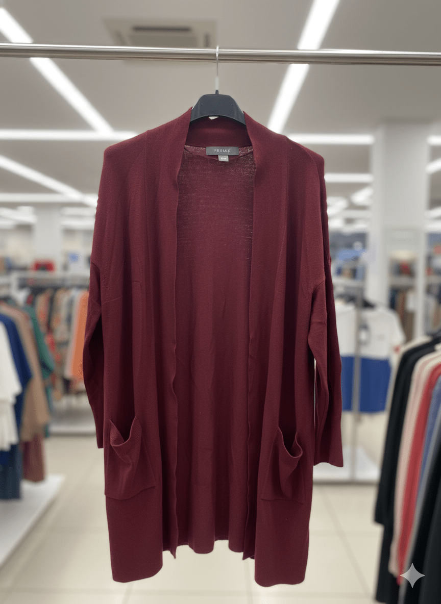 PRELOVED Primark Burgundy Cardigan - PAPRIKA UK