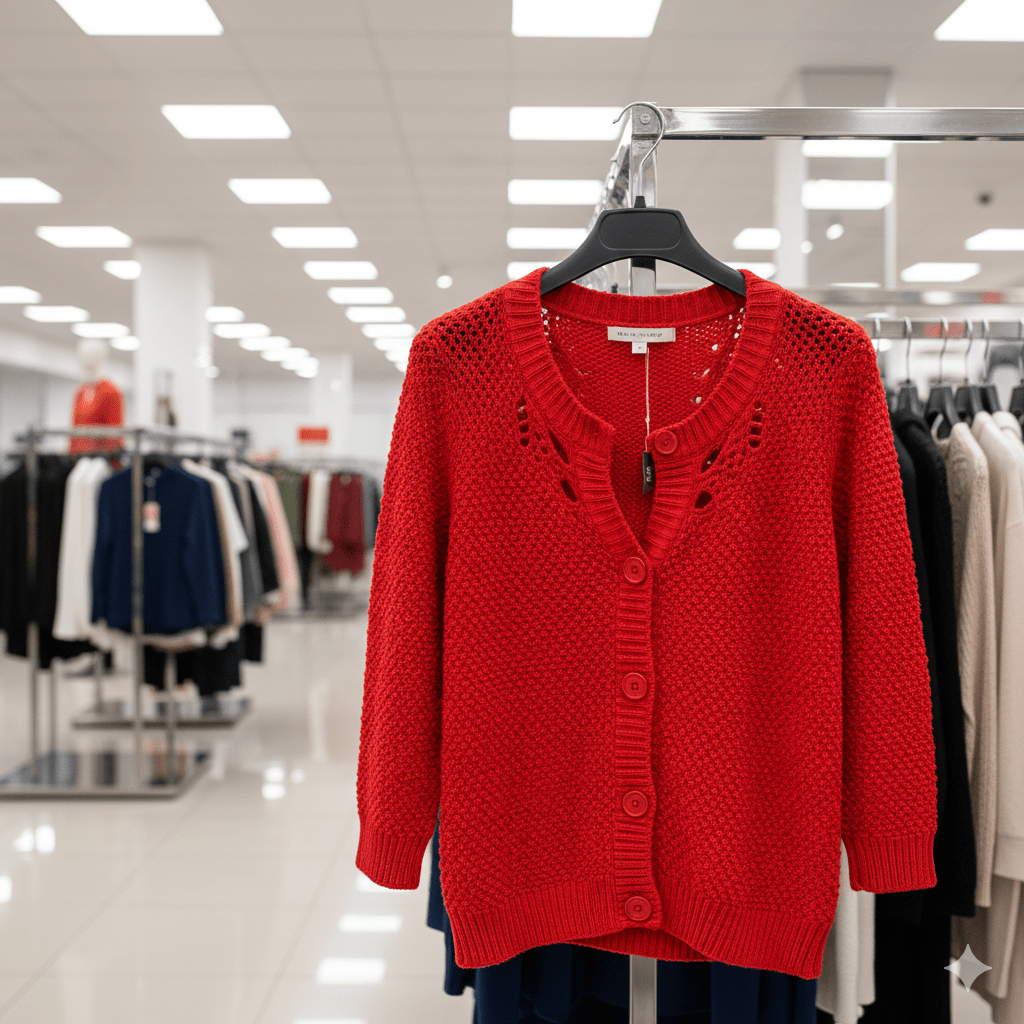 PRELOVED Red Cardigan - PAPRIKA UK